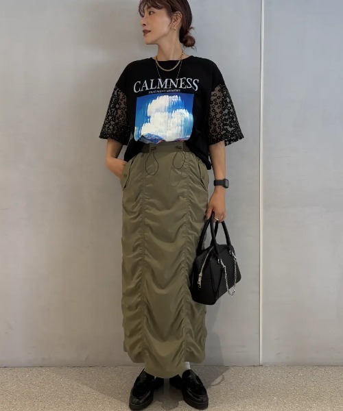 tシャツ (OKIRAKU×ROSEBUD)DAISY SLEEVE GRAPHIC TEE レディース セール】(OKIRAKU×ROSEBUD)DAISY SLEEVE GRAPHIC TEE（Tシャツ