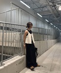 キャミソール リボンキャミソールリネンビスチェ...の詳細画像2