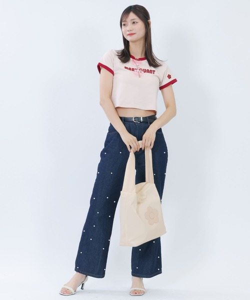 2-5日着 MARY QUANT パフィーリボンデイジーパッチ トートバッグ MARY QUANT トートバッグ マリークワント mary quant パフィー