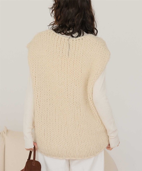 titivate（ティティベイト） ベスト ジレ ローゲージニットベスト