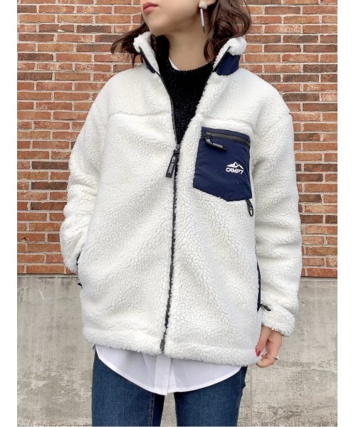 IS ジッパー付きブルゾン オフホワイト CAMP7（キャンプセブン） ジップアップブルゾン L オフホワイト メンズ