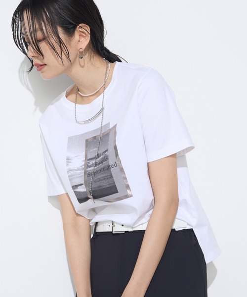 tシャツ スーピマコットンポンチ フォトTシャツ レディース