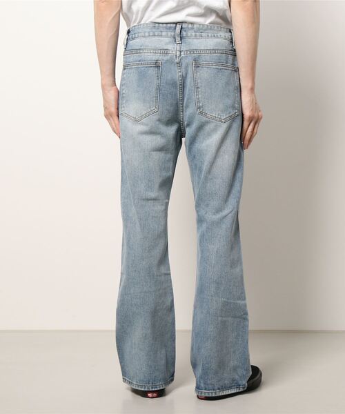 「WESTBOY」 加工ブーツカットデニムパンツ S グレー メンズ