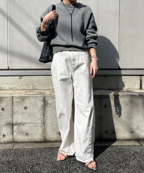 「COLLAGE GALLARDAGALANTE」 長袖ニット FREE オフホワイト レディース_画像2