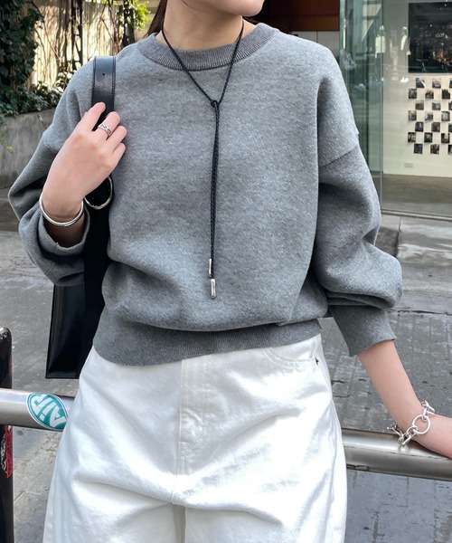 「COLLAGE GALLARDAGALANTE」 長袖ニット FREE オフホワイト レディース_画像3