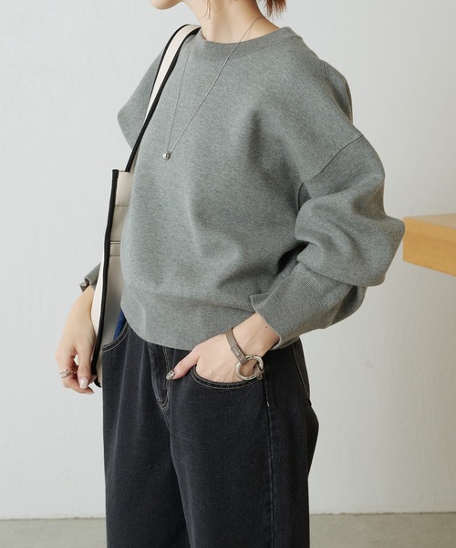 「COLLAGE GALLARDAGALANTE」 長袖ニット FREE オフホワイト レディース_画像6