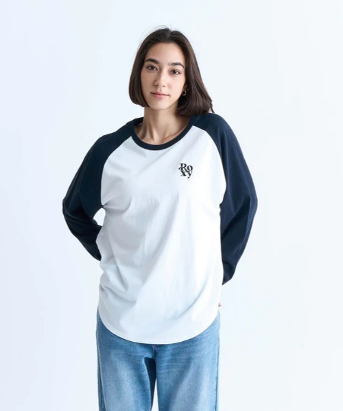 「ROXY」 長袖カットソー LARGE グリーン レディース