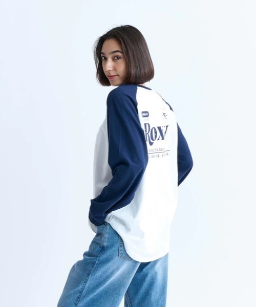 「ROXY」 長袖カットソー LARGE グリーン レディース