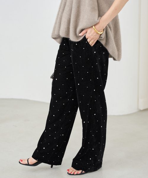 IENA パンツ COUTURE D'ADAM/クチュールドアダム Glitter PT
