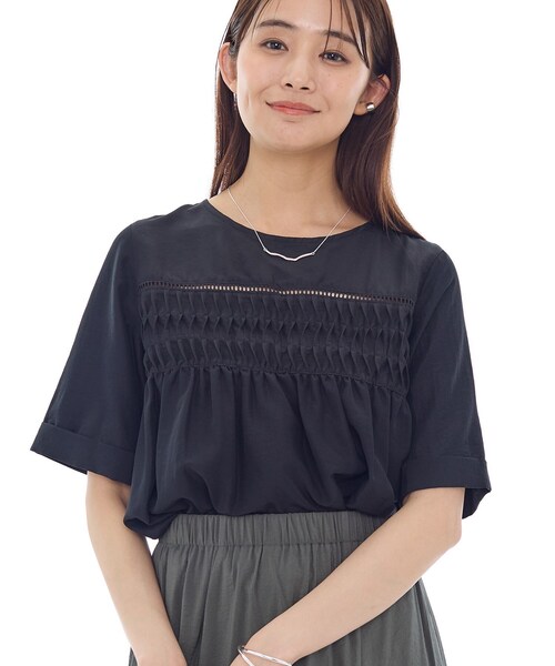 INDIVI（インディヴィ） ブラウス シャツ フィブリルブラウス 