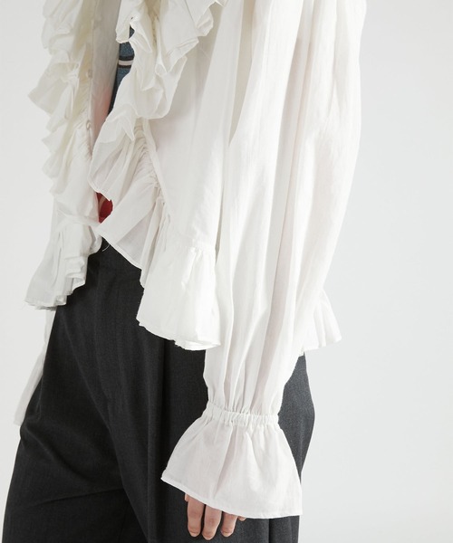 crinkle crinkle crinkle 長袖シアーブラウス crinkle crinkle crinkle 長袖シアーブラウス レディース