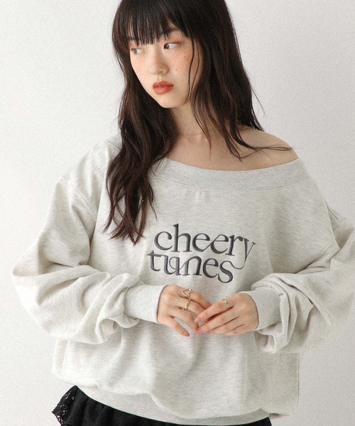 Heather（ヘザー） トレーナー スウェット ワンショルロゴ裏毛