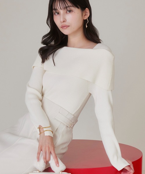 VIS（ビス） ニット セーター 「美得」オフショルダーモチモチ