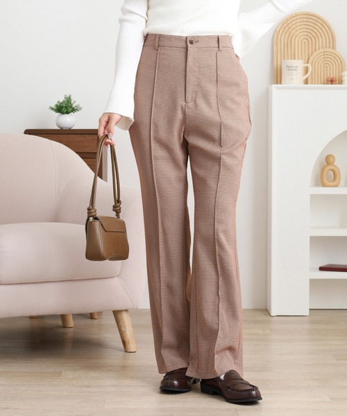 FUNALIVE（ファンアライブ） パンツ タイニーチェックフレアパンツ