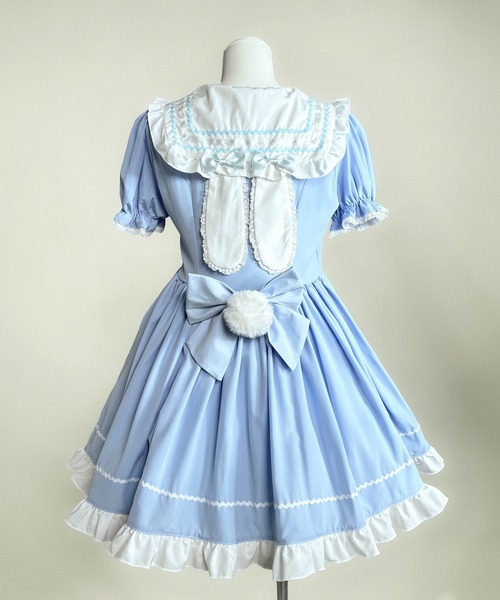 MAISON SELECT ワンピース 9D10 うさみみ セーラー ぽんぽん リボン