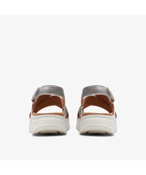 「Clarks」 フラットサンダル - シルバー レディース_画像7