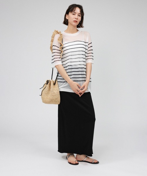 「BABYLONE」 半袖カットソー フリー ホワイト レディース_画像3