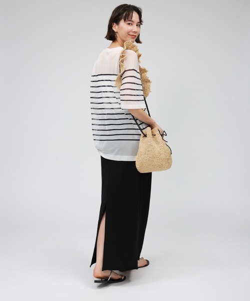 「BABYLONE」 半袖カットソー フリー ホワイト レディース_画像6