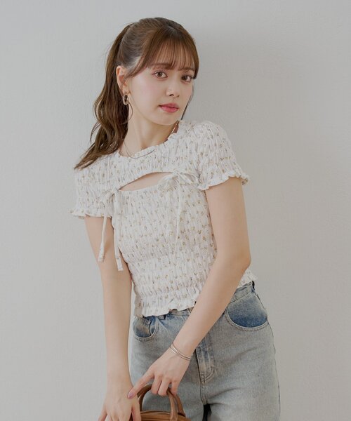 「Chico」 半袖カットソー FREE ブラウン レディース_画像7