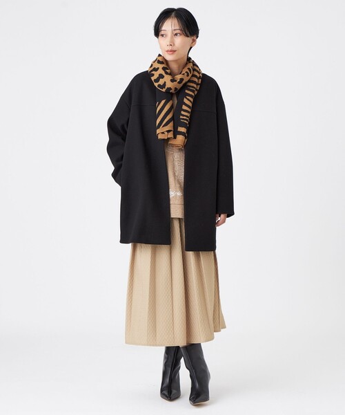 K*i様 ebure エブール　カシミヤ100%ノーカラーコート　ブラック　38 K*i様 ebure エブール カシミヤ100%ノーカラーコート ブラック 38 K*i