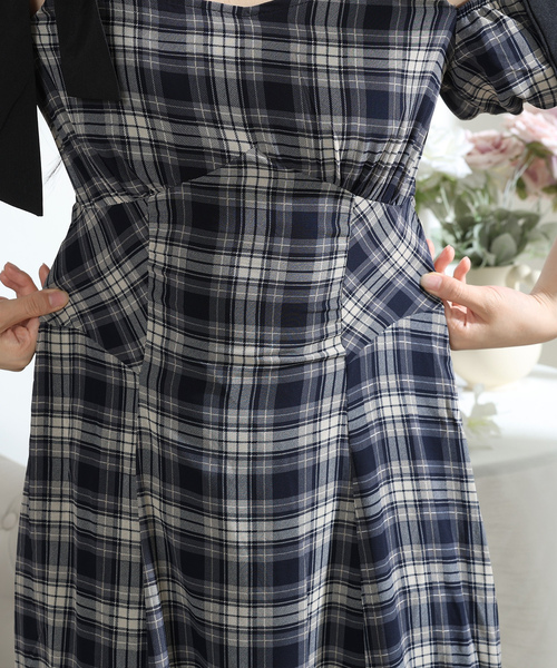 「Lace Ladies」 半袖ワンピース FREE ブラウン レディース_画像6