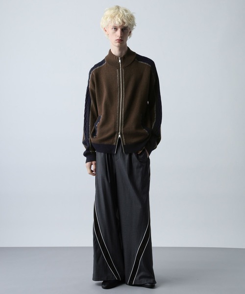 HARE（ハレ） カーディガン ステッチライントラックニット(HARE