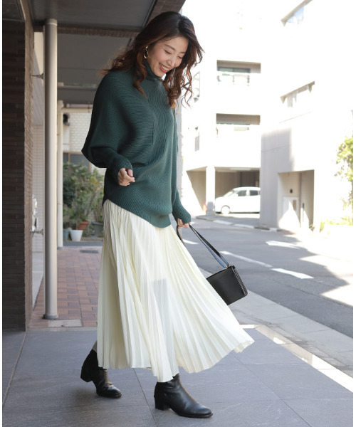 「Ehre style」 タートルネックニット FREE グリーン レディース_画像9