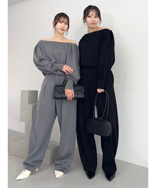 R♡　レディース　BLK XS dazzlin（ダズリン） トレーナー スウェット 「吉田朱里」タック