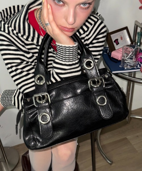 SHAGGIE（シャギー） ボストンバッグ ダブルハンドルアイレットミニ