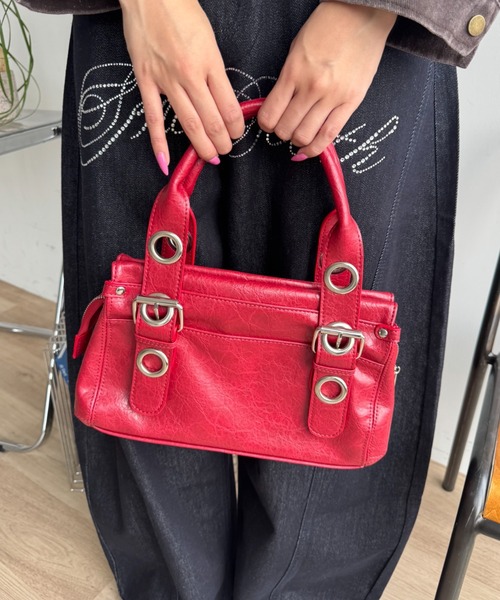 SHAGGIE（シャギー） ボストンバッグ ダブルハンドルアイレットミニ
