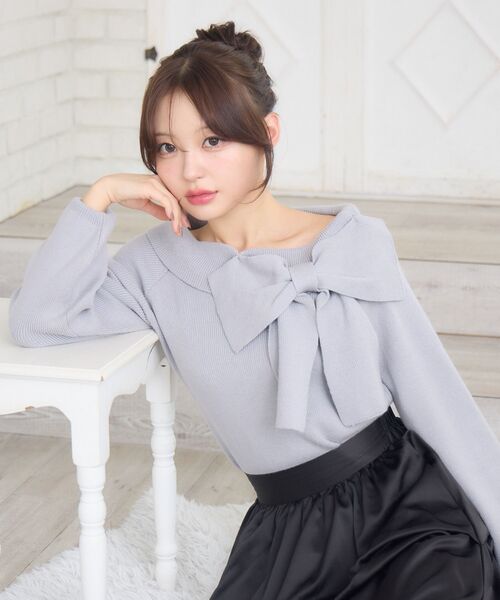 Emsexcite（エムズエキサイト） ニット セーター BIGリボンNTPO