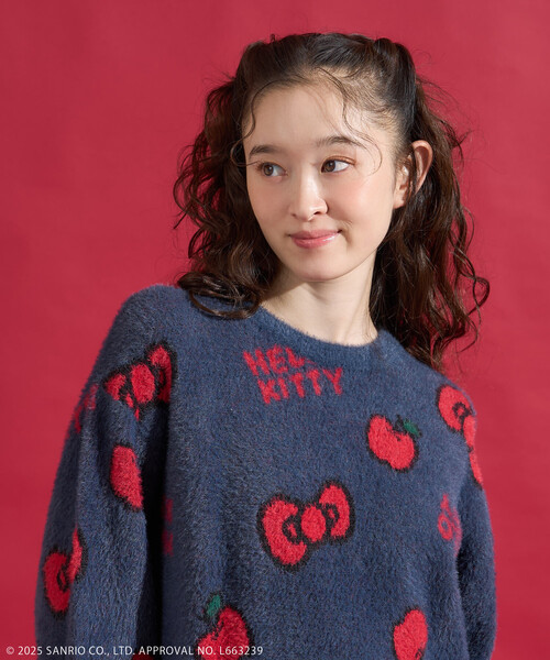 GALLIANOガリアーノ リボン柄ニット LセーターMADE IN ITALY FREAK'S STORE（フリークスストア） ニット セーター SANRIO/サンリオ