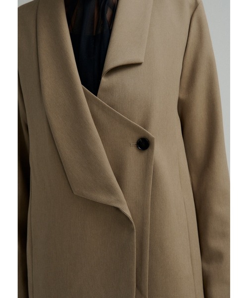 LE'RURE ジャケット テーラードジャケット Irregular collar design