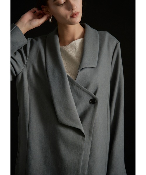 LE'RURE ジャケット テーラードジャケット Irregular collar design