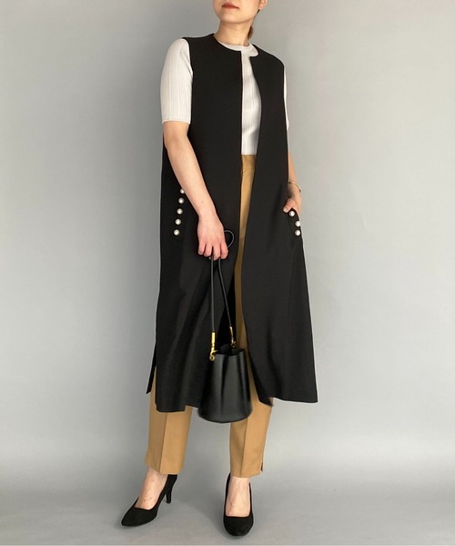 「PICCIN」 ベスト M ベージュ レディース_画像2