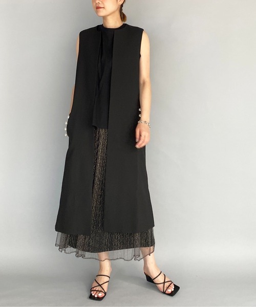 「PICCIN」 ベスト M ベージュ レディース_画像9