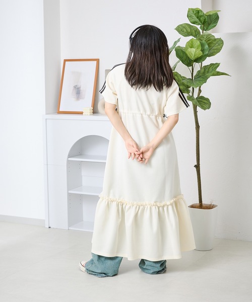 「kutir」 半袖ワンピース SMALL ネイビー レディース_画像7