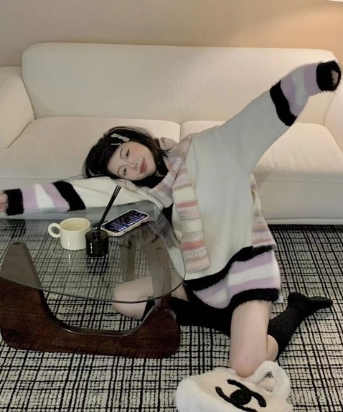 「DIAVEL」 長袖ニット M ホワイト レディース_画像6