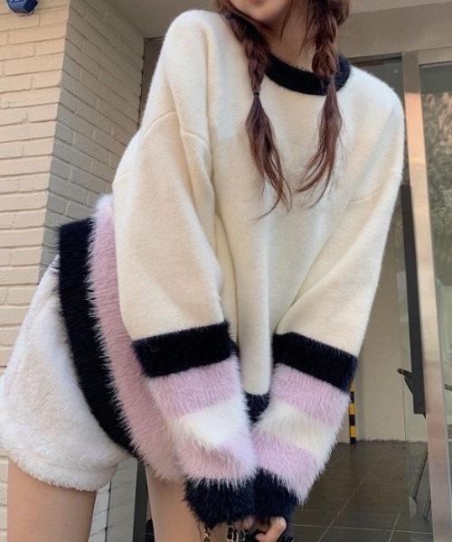 「DIAVEL」 長袖ニット M ホワイト レディース_画像9