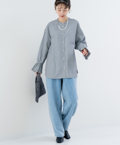 「ANNA LUNA」 長袖ブラウス MEDIUM ブラック レディース_画像4