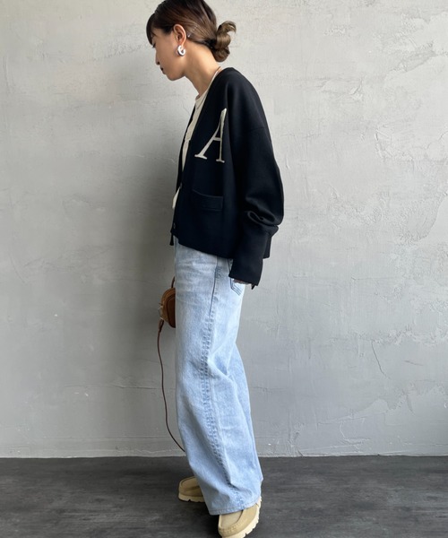 「AMERICANA」 ニットカーディガン ONE SIZE ブラック レディース_画像8
