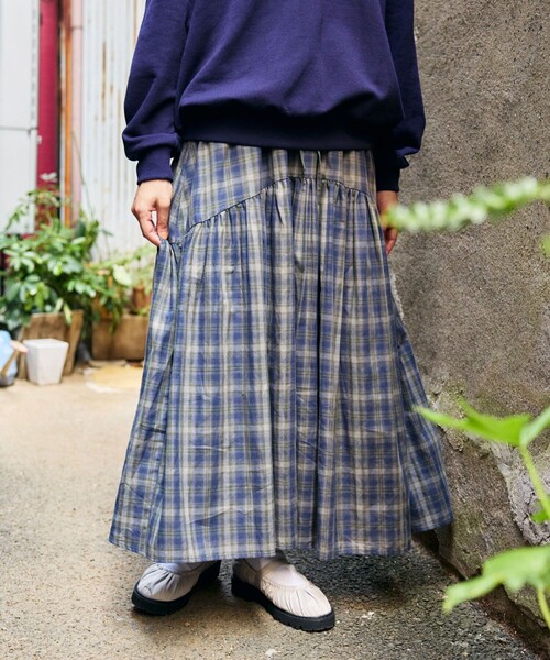 FREAK'S STORE（フリークスストア） フレアスカート フリ- ネイビー