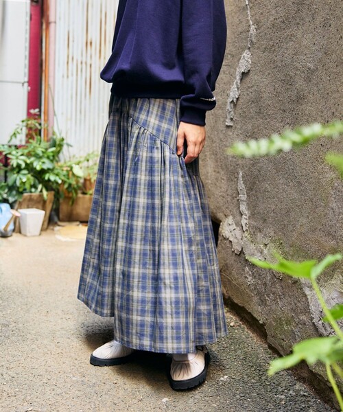 FREAK'S STORE（フリークスストア） フレアスカート フリ- ネイビー