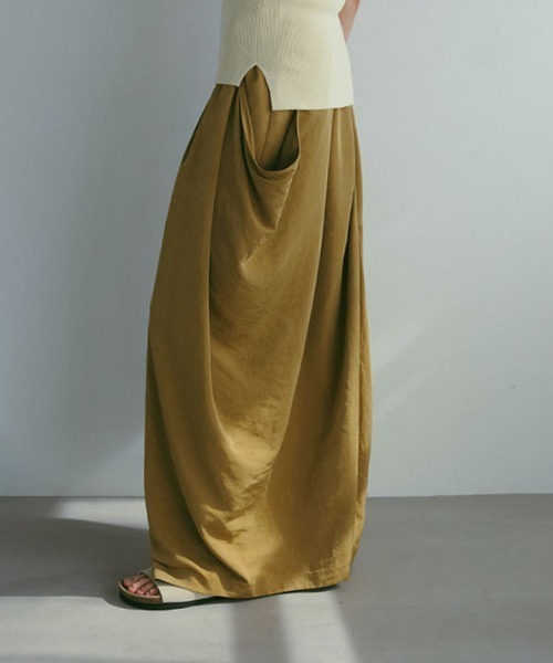 直営オンライン購入etretokyo. ドレープコクーンスカート.BLACK.M ETRE TOKYO（エトレトウキョウ） スカート ドレープコクーンスカート