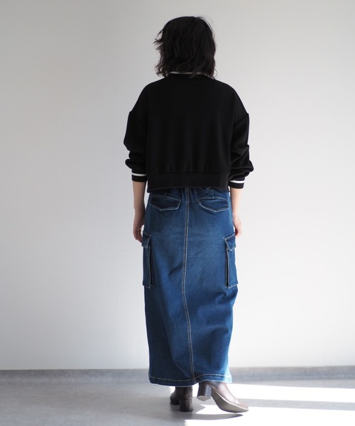 「cepo」 デニムスカート L ワンウォッシュ レディース_画像3