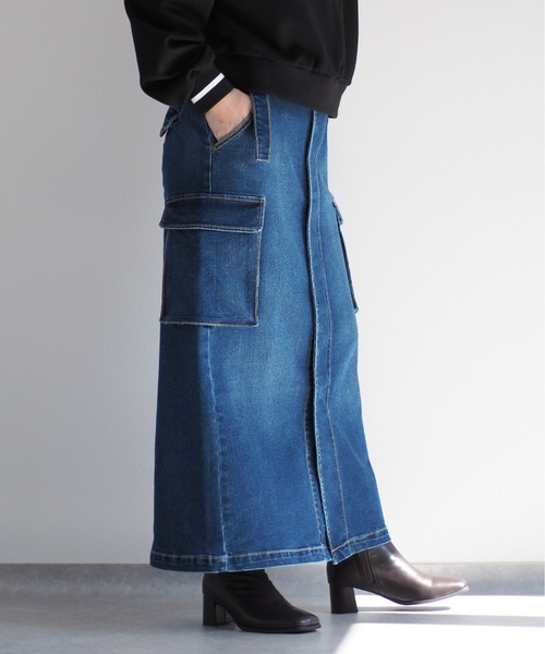 「cepo」 デニムスカート L ワンウォッシュ レディース_画像8