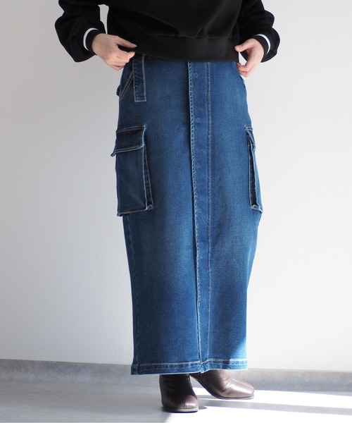 「cepo」 デニムスカート L ワンウォッシュ レディース_画像9