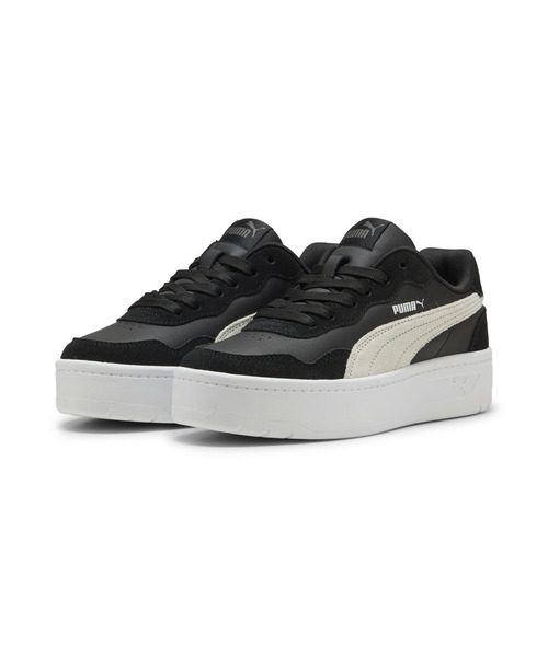 「PUMA」 ローカットスニーカー 22.5cm ブラック×ホワイト レディース_画像2