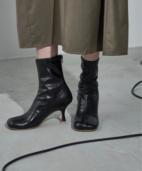 「THE YOn」 ブーツ 38 グレイッシュブルー レディース_画像3