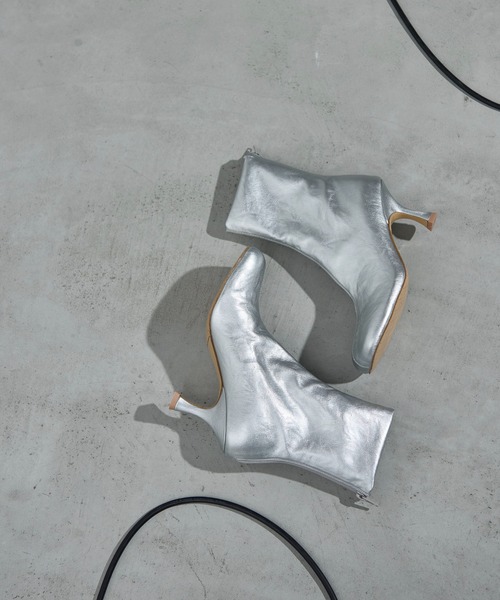 「THE YOn」 ブーツ 38 グレイッシュブルー レディース_画像8